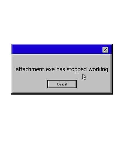 attachment.exe has stopped working - Baby Tee